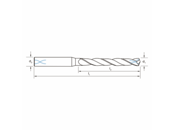 VHM-Bohrreibahle Ø 5,98 mm IK 140° 5xD Z=2 spiralgenutet P/K